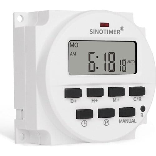 Wholesale 6V DC Timer Switch Programmable Time Relay with 12/24hr Format Clock Display BIG LCD 1.6 Inch Recharge Battery Inside