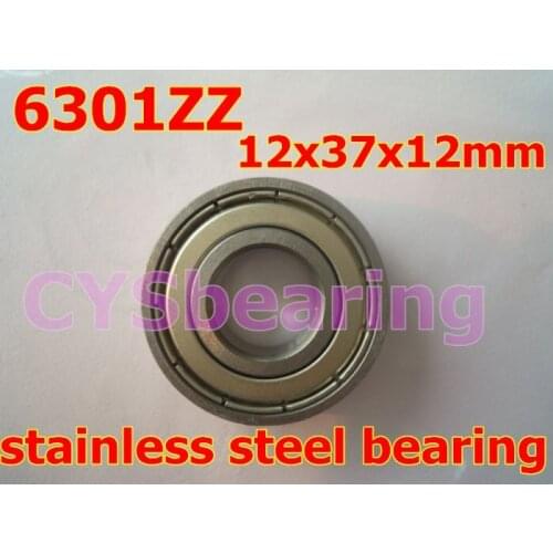 Radial shaft stainless steel 440 6301 6301ZZ 12X37X12 mm deep groove ball bearing