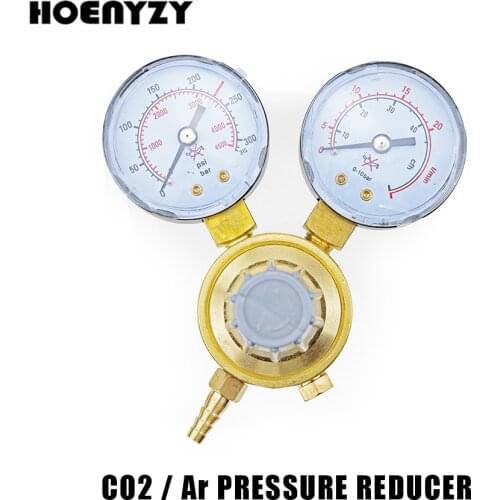Brass CO2 Argon Meter Reductor Carbon Dioxide Regulator Mini Pressure Reducer Mig Flow Control Valve Used For Welding Or MAG