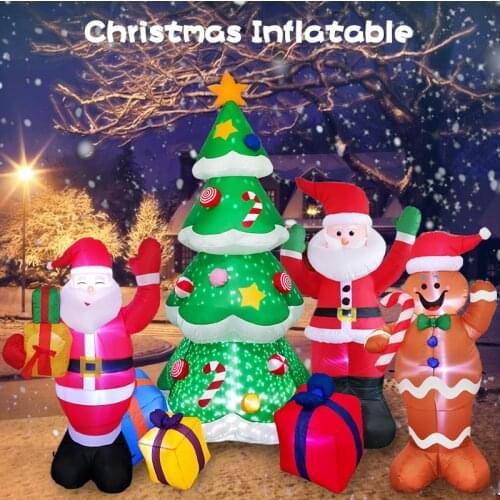 6 FT Christmas Inflatable Snowman with Color Rotating LED Lights Outdoor Decoration Holiday Blow-up Decor for Indoor Outdoor Toy