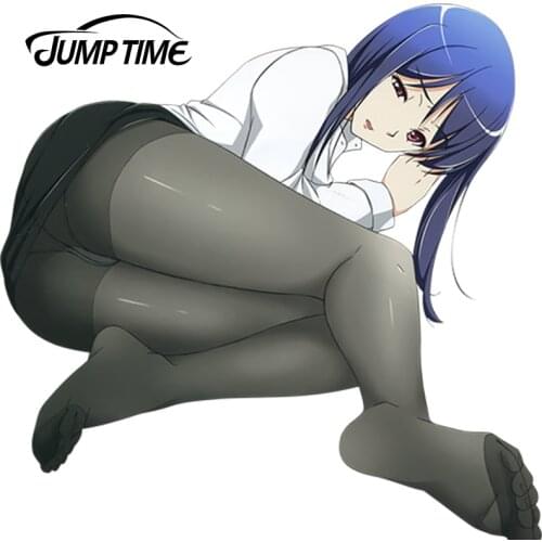 JumpTime 13cm x 12.8cm Anime Hot Girl Hiyoko Daiou Chica Collection Sexy Beauty Car Stickers Styling Removable Vinyl Decal