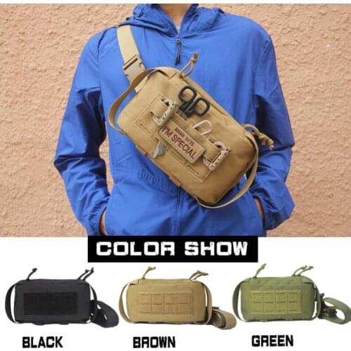 Tactical Molle Chest Bag 1000D Medical EDC Waist Pouch Hiking Travel Camping Outdoor Sports Accessories Storage Pouch