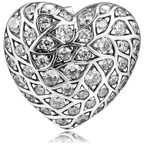 Sparkling Pattern Heart Single Stud Earrings 100% 925 Sterling Silver Jewelry for Women Free Shipping