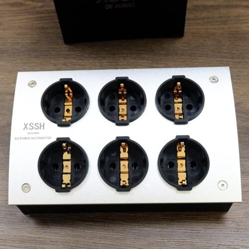 XSSH Audio e-TP60 FI-E30 EU Shuko Euro AC Power Distributor 125V-250V 50/60Hz 16A 16amp IEC Inlet Electrical Plug Socket Outlet