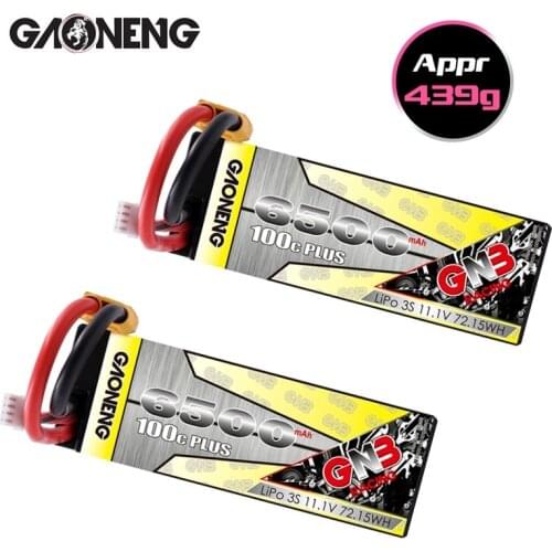 1-3PCS GNB 11.1v 6500mAh 100C PLUS LiPo Battery For remote control Car Racing Spare Parts With Shell Upgrade LiHV 3S Battery