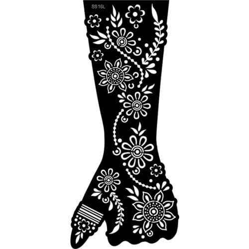 1pc Hand Tattoo Stickers Temporary Tattoo Stencil Body Art Men Women Henna Pattern Beauty Waterproof Fake Arm Hand Tatoo