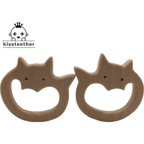 10pcs Baby Teether Bat Baby DIY Jewelry Pendants Necklace Accessories BPA Free Wooden Teether Baby Infants Tooth Care Products