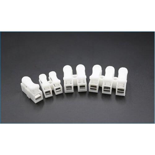10Pcs CH-1 CH-2 CH-3 Spring Wire Quick Connector 1P 2P 3P Electrical Crimp Terminals Block Splice Cable Clamp Easy Fit Led Strip