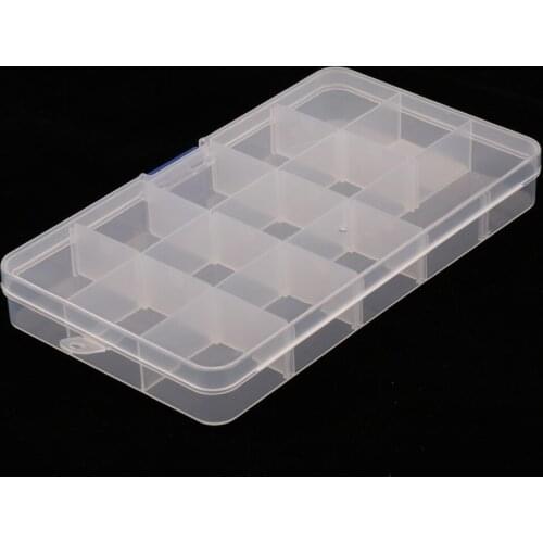 2pcs Detachable 15 Slots Plastic Components Tool Storage Cases Boxes