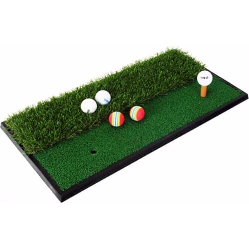 CRESTGOLF 33*63cm Backyard Exercise Golf Mat Training Hitting Mat Pad Green Grass Indoor Practice Mat With Rubber Tee Holder