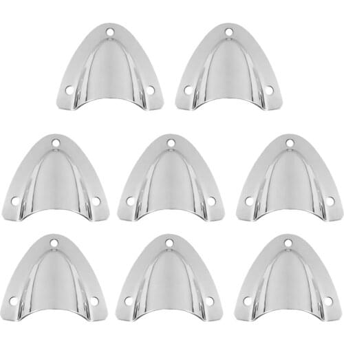 8 Pieces 316 Stainless Steel Large Clam Shell Vent Wire Cable Cover for Boat