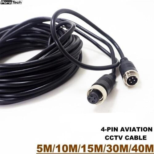 5M 10M 15M 30M Aviation Cable 4-Pin Aviation Extension Connector Video Audio Cable Four Core Video Premium Cable for CCTV Camera