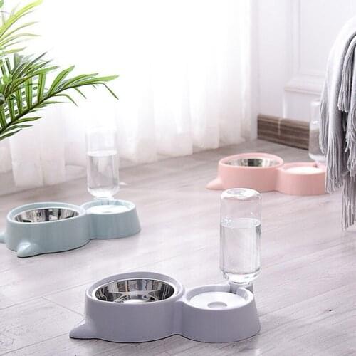 Automatic Pet Feeder Water Dispenser Cat Dog Drinking Bowl Dogs Feeder Dish Cat Feeding Watering Supplies