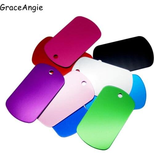 10pcs Pet Id Dog Tag Aluminum Military Army ID Tag Name Blank Dog Tags Pendant Logo laser engraving text