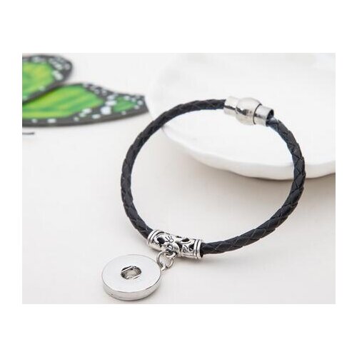 New Endless Genuine Leather Snaps Bracelets Magnetic Braided Bangles Fit 18/20MM Snaps Buttons Charms Jewelry For Women