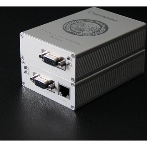Charmvision IPEV-200VA 200m 3.5mm Audio VGA Extender over TCP IP 100M/1000M Switch Router LAN Network Switch via STP UTP Cable