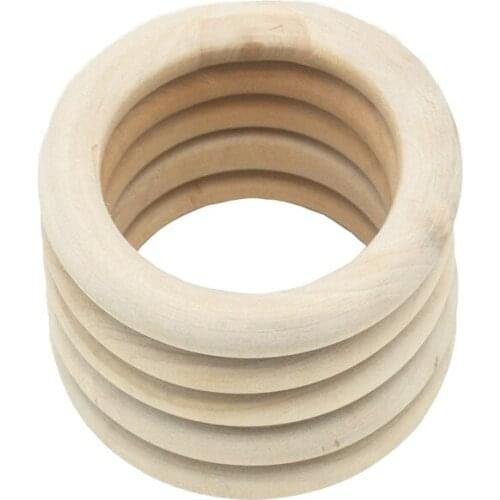 Wood Rings 20pc Natural Maple Wooden Teething For Baby Necklace Bracelets Play Gym DIY Crafts Baby Teether
