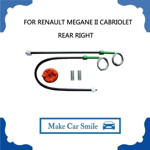 FOR RENAULT MEGANE II 2 CABRIOLET 2002-2009 Power Electric Car Window Regulator Window Lifter Repair Kit Set Rear Right