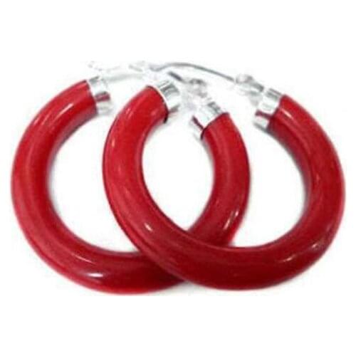 Womens Hair Full Wigs Hot Selling Shipping******** EL-1101 Natural New Arrived Design Unusual Red Sea Coral Earring