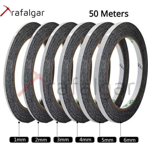 50M Mobile Phone Repair Double Side Tape Black Sticker Double Sided Adhesive Tape Fix For Cellphone Touch Screen LCD 1mm 2mm 5mm