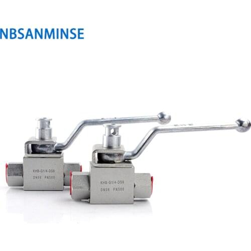 Hydraulic High Pressure Ball Valve 31.5Mpa G thread KHB-L Carbon steel lockable Ball valve NBSANMINSE
