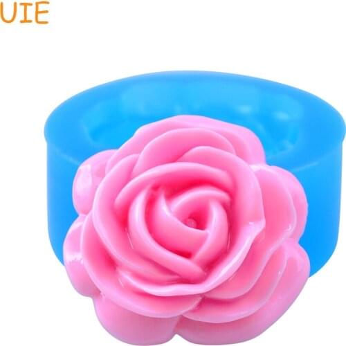 HYL319U 30.9mm Rose Flower Flexible Silicone Mold for Sugarcraft, Cake Topper, Fondant, Resin, Gum Paste, Jewelry, DIY Handmade