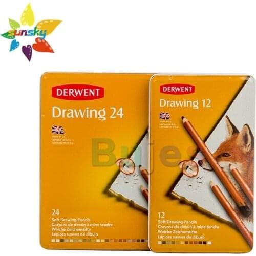 Original UK Derwent Drawing Natural color drawing pencil 6/12/24 color animal painting pastel pencil professional art supplies