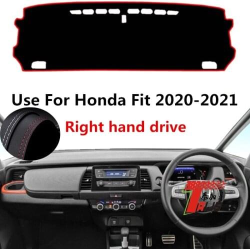 TAIJS Factory Sport Classic Leather Car Dashboard Cover For Honda Fit 2020-2021 Right hand drive