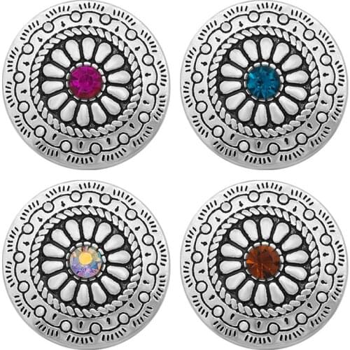 New Beauty Round Flowers pattern 20MM Metal snap buttons for DIY 18mm snap jewelry wholesale KZ3357