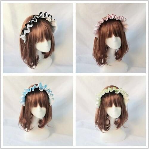 Kawaii Fox Cat Ears Plush Headband Lolita Cosplay Ears on The Head Anime Bow Tie Cosplay Party Costume Hair Accessories