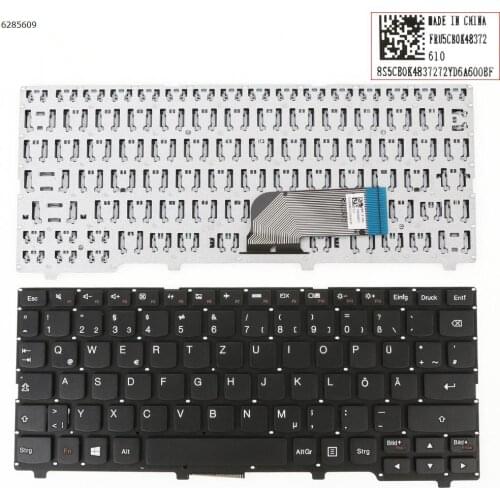 German QWERTZ New Replacement Keyboard for Lenovo Ideapad 100S-11IBY Laptop Black NO Frame