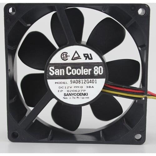 Brand new original 9A0812G401 12V 0.38A 3-wire large air volume cooling fan