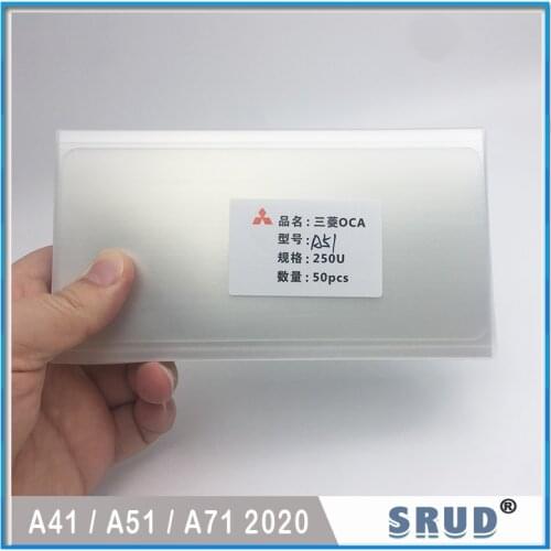50pcs For Mitsubishi OCA Optical Clear Adhesive Film For A41 A51 A71 A715 A10S A20S A30S A50S A70S Laminating LCD Screen Glass