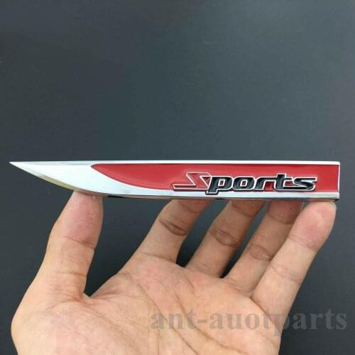 Pair Metal Sport Racing Auto Emblem Car Decal Sticker Fender Skirts Badges