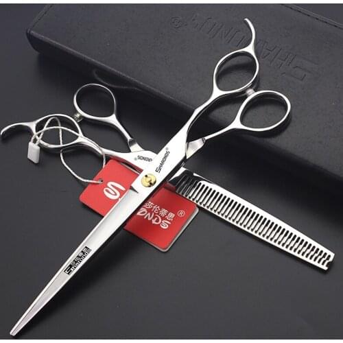 Barbershop Hairdressing Scissors Cut Hair Flat Cut Teeth Scissors Thinning Combination Set Hairdresser Special Barber Scissors