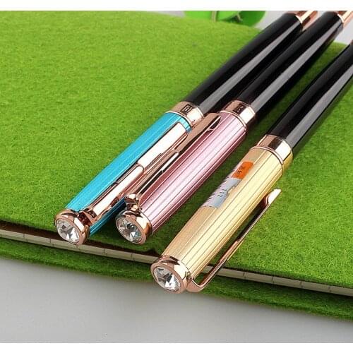 New Luxury High Quality color Frosted 4 Colour Business Office Fountain Pen Student School Stationery Supplies Ink Pens