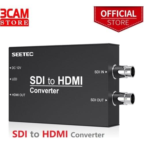 Seetec SDI to HDMI Converter STH Black Broadcast SDI Converter Heavy Metal Housing for HDMI Monitor SDI Monitor Projector Camera