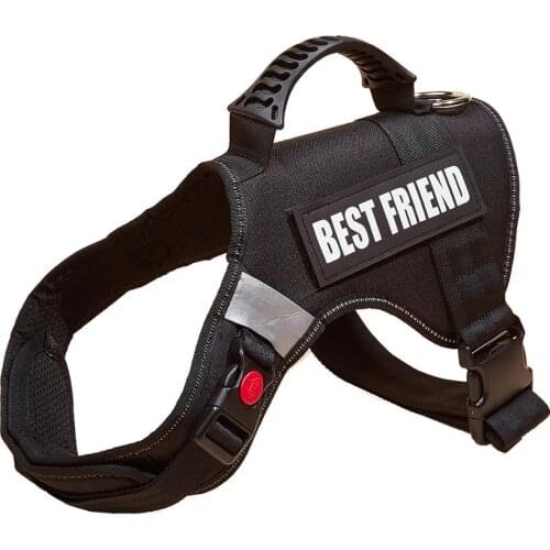 Dog Harness，Velcro No-Pulling Reflective Breathable Adjustable Pet Vest with Handle for Small, Medium and Large Dogs