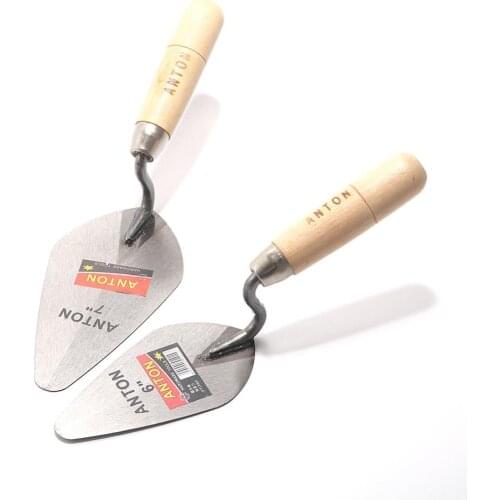 6/7 Inch Brick Trowel Garden Floor Road Concrete Stepping Driveway DIY Pavement 50# Carbon Steel Brick Trowel Construction Tools