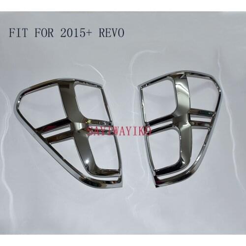 CAR STYLING FIT For Hilux Revo 2016 2017 2018 ABS Plastic SILVER Car Rear Taillights Cover Trim 2 PCS FOR revo car