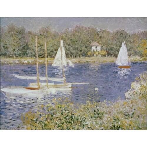 High quality Claude Monet paintings Basin D Argenteuil oil on canvas hand-painted Home decor