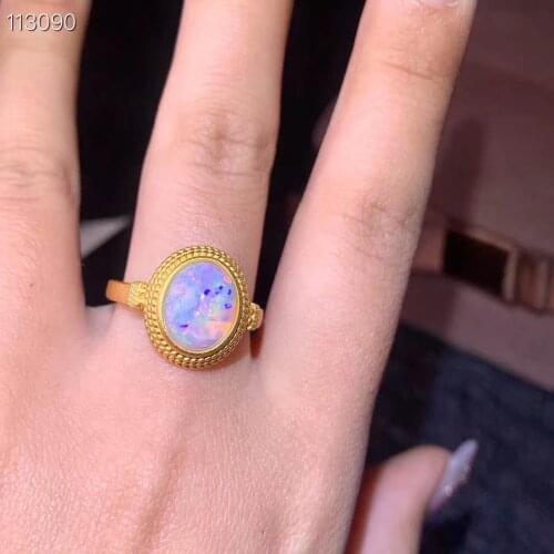 100% NATURAL ETHIOPIAN WELO FIRE OPAL CABOCHON Ring 8x10mm 1pc