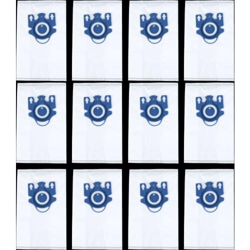 12pcs Vacuum Cleaner Bags For Miele 3D GN COMPLETE C2 C3 S2 S5 S8 S5210 S5211 Efficiency Dust Bags Replace Dust Bag Part