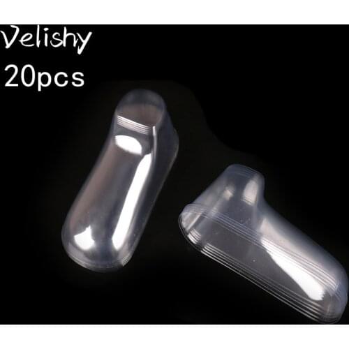 20Pcs 9cm Clear Plastic Baby Feet Display Baby Booties Shoes Socks Showcase Feet Display Half Boots Shoes Transparent PVC