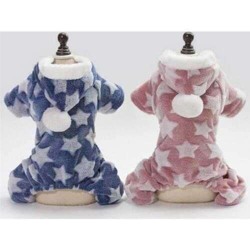 2018 Pet Dog Clothes Coat Winter Warm Outerwear Thicken Star Dog Costume Clothing Jacket Pet Cat Products Clothes For Dog Puppy