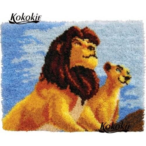 Animals 3d tapestry kits latch hook kit rug cartoon printing vloerklee foamiran for needlework carpet embroidery accessories