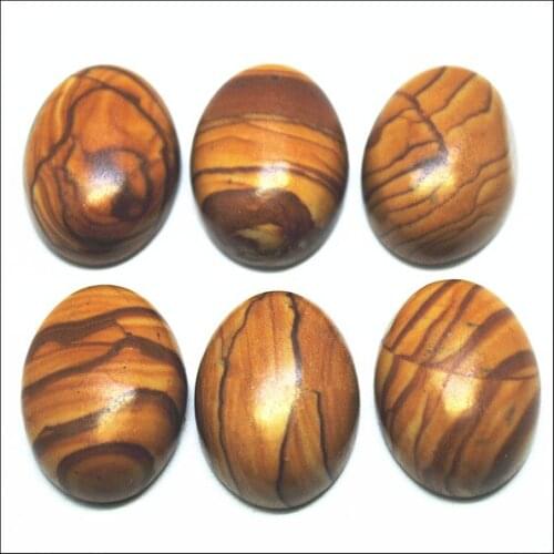 5pcs Nature Serpeg Giante stone cabochons Serpenggiante oval shape 15x20mm Natural wooden line top quality semi precious stone
