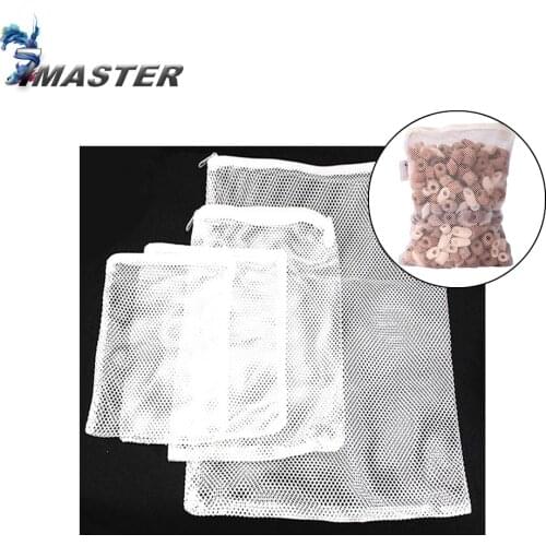 5 Pcs 3 Sizes Mesh Bag Acquarium Pond Filter Net Bag For Bio Ball Ammonia Aquarium Fish Tank FA006