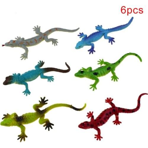 6*Simulation Amphibian Animals Model Toy Sets Lizard chameleon Educational Toy Home Decor Gift For Kids