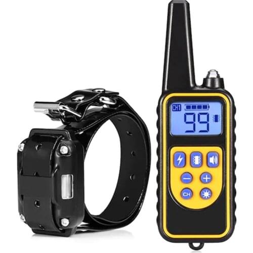 880 800m Waterproof Rechargeable Remote Control Dog Electric Training Collar Pet Control Rechargeable Collar